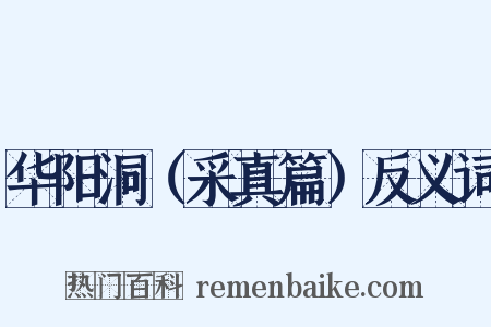 华阳洞（采真篇）反义词是什么意思的图片